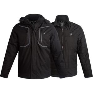 Spyder Mens Ski Jacket - 3-in-1 System Snow Waterproof Winter Jackets for Men - Mens Snowboard Jacket with Detachable Hood, Size Small