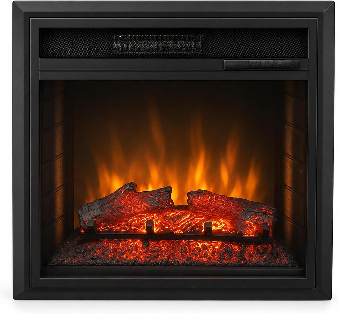 MEGAWISE 23-Inch Electric Fireplace Insert, 1400W Heater with Remote