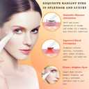 3 in 1 Eye Lift Wand, Vibrating 98F to 113F LCD Display Screen Massager for Dry Eyes, Dark Circles, Puffiness, Fine Lines and Wrinkles, Cream White