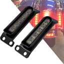 HDBUBALUS LED Saddlebag Support Inserts Auxiliary Fender Light Filler Panel Brake Tail Lights Fit For Harley Electra Glide Road King Ultra Limited 2014-2024 Black Housing Smoke Lens