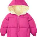 UNICOMIDEA Baby Winter Coat with Hooded Toddler Boys Girls Puffer Jackets for 12M-5T (Pink)