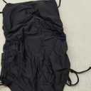 Zando One Piece Swimsuit Women Tummy Control Bathing Suits Cheeky High Cut One Piece Swimsuits Swimwear Tie Side (8-10, Black)