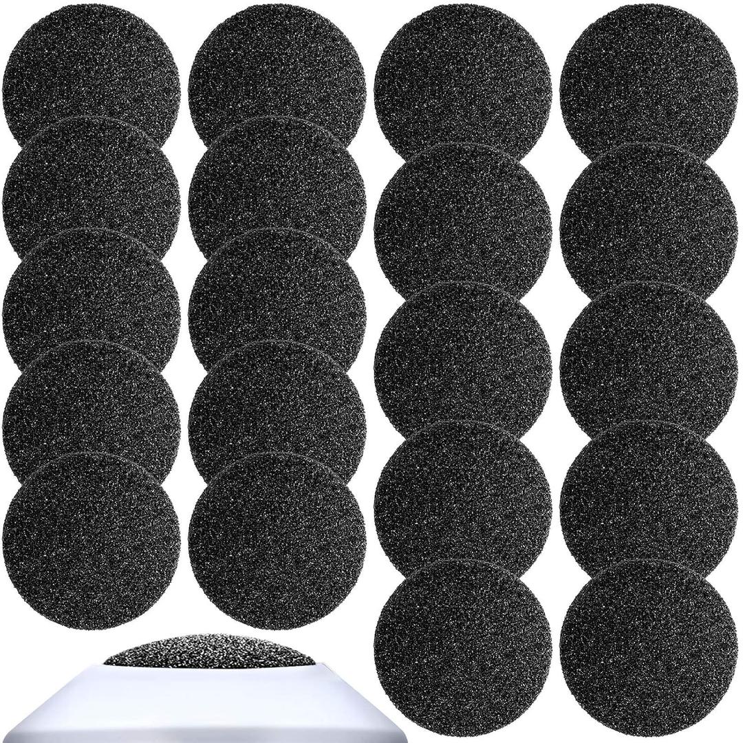 20 Pieces Regular Coarse Replacement Pads for Portable Electric Foot Grinder Foot File Refills Vacuum Adsorption Electric Callus Remover Hard Skin Grind Head for Cracked Heels Dead Skin (Black)