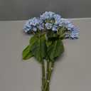 MARTINE MALL 3Pcs 21in Hydrangea Artificial Flowers, Latex Real Touch Hydrangeas Lifelike Large Hydrangea Flowers for Home Decor Party Arrangements Wedding Bouquets Centerpieces (Blue)