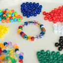 1000+ Neon Multicolor Beads 9x6 Bright Craft Beads for DIY Craft, Bracelets, and Creative Art Projects for 4 Years Grade Age and Plus