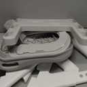 Potty Training Seat with Step Stool Ladder, Upgrade Triangular Stabilized Base 2-IN-1 Toddler Toilet Seat with Splash Guard, Anti-Slip Pad, and Step Stool (Agate Grey) (The Most stable triangle style-A1)