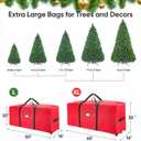 BALEINE 7.5 ft Rolling Christmas Tree Storage Bag, 2 Swivel Wheels for Easy Moving, Heavy Duty 600D Oxford Fabric Extra Large Artificial Christmas Tree Bag with Reinforced Carry Handles (Grey)