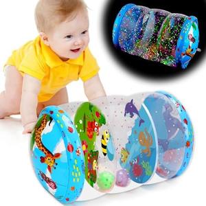 Crawling & Walking Baby Toys 6-12 Months Glowing Jumbo Inflatable Rolling Infant Toy 7 8 9 10 12-18 Month Old Tummy Time Sensory Development Light Up Toys for 1 2 Year Old Boy Girl Easter Gifts