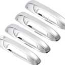 X AUTOHAUX 4pcs Chrome Plated ABS Exterior Side Door Handle Cover Trim for Dodge for Ram 1500 2500 3500 2002-2008 Silver Tone Outer Door Handle Cover Decoration