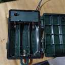 2 Pack 4 Ft Artificial Christmas Entrance Tree in Fake Wooden Box Base with 60 LEDs Warm White Light Timer Waterproof Battery Box Operated 140 Branches 14 Pinecone 12 Berries Xmas Decor for Door Porch