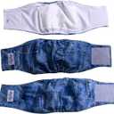 Joy Daog Jean Belly Bands Puppy Wrap XS, 3 Pack