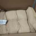 Klear Vu The Gripper Non-Slip Tufted Bench Cushion for Indoor Furniture, Assembled in USA, Entryway Storage, Bay Window, Corner Nook or Piano Seat, 27 Inches, Chenille Natural