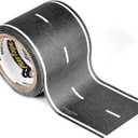 PlayTape Road Tape for Toy Cars - Sticks to Flat Surfaces, No Residue; 2 inch Wide x 30 ft Asphalt Road
