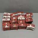 Layhit 500 Pcs Christmas Coffee Cup Sleeve Disposable Corrugated Paper Cup Sleeve Jacket Double Layer Heat Insulated for Home Office Xmas Party Hot Chocolate Cocoa Cold Beverage (Checkered Style)