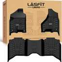 LASFIT Floor Mats 2013-2018 for Dodge Ram 1500/2500/3500 Crew Cab, 2019-2024 for Dodge Ram 1500 Classic Crew Cab 4 Full Size Doors All Weather TPE Custom Fit Car Mats Floor Liners 1st & 2nd Row, Black