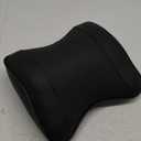 [Replacement] Car Black Neck Pillow Car Headrest Pillow Leather Headrest Pillow Car Head Support Cushion Car Beige Neck Rest Car Accessories (Color : Black)