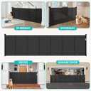 Upgrade Retractable Baby Gates Extra Wide (150" W x 42" H), 150 inch Reinforced Retractable Dog Gate to Prevent Crawling Through, Retractable Gate Outdoor/Indoor, Real One-Handed Operation, Black