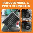 Luggage Tyre Cover Black  Premium Suitcase Wheel Protection Cover, Universal Fit Spinner Luggage Wheel Guard, Washable Travel Sleeve for Baggage Wheels, Durable & Reusable