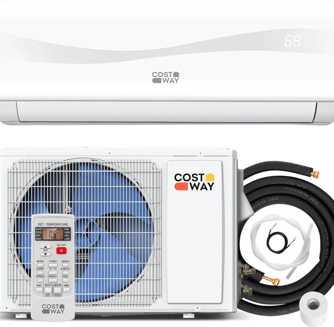 12000BTU Mini Split Air Conditioner& Heater, 20 SEER2 115V Wall-Mounted Ductless AC Unit Cools Rooms up to 750 Sq. Ft, Energy Efficient Inverter AC with Heat Pump (Blast Series)