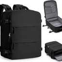 coofay Large Black Travel Backpack Carry on Flight Approved Mochila De Viaje Personal Item Backpack for Airlines Frontier Airlines Personal Item Bag Large Backpack for Travel Backpacks for Men Women (X-Large, A-black)