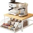 Funecy Coffee Pod Drawer,Coffee Machine Storage Rack,Home Kitchen Counter Coffee Bar Organizer,Storage Basket Drawer (White)