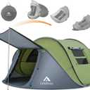 4 Person Easy Pop Up Tent Waterproof Automatic Setup 2 Doors-Instant Family Tents for Camping Hiking & Traveling