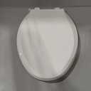 Centoco Elongated Toilet Seat, Heavy-Duty Wood Core with Plastic Scratch-Resistant Finish, Soft Close, Made in the USA, 900SC-001, White