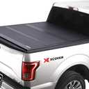 XCOVER Low Profile Hard Folding Truck Bed Tonneau Cover, Compatible with 2019 2020 2021 2022 2023 2024 2025 Silverado/Sierra 1500 6.5' Bed