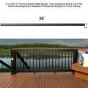 Deck Balusters, 36 Inch, Straight Flat Baluster, Black, Metal Deck Stairs Railing, 50 Pack Hollow Rectangle Deck Balusters for Deck Railing