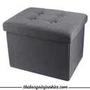 Grey Stool Lid Cover (Grey, 17x13x13 Inches)