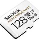 SANDISK 128GB High Endurance Video microSDXC Card with Adapter for dash cam and home monitoring systems - C10, U3, V30, 4K UHD, Micro SD Card - SDSQQNR-128G-GN6IA