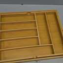 BAMEOS drawer organizer flatware organizer cutlery tray silverware organizer expandable adjustable bamboo drawer organizer kitchen bathroom