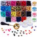Hoppler 648 Pcs Sealing Wax Kit. Wax Seal Wax In 24 Colors. Wax Seal Kit For Stationary Supplies, Stamps For Crafts, Wax For Stamp Seals, Wax Stamp Kit, Gold Wax Seal Beads, And Sealing Wax Projects