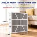 2 Pack X7935 20x20x5 MERV 16 Air Filter Compatible with Lennox X7935 Healthy Climate Carbon Clean HCC14-23 Air Cleaner, MERV 16 Furnace Filter for HVAC System,for Honeywell Models FC100A101&FC200E1011