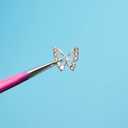 Butterfly Nail Charms with Diamond Design 3D Metal Butterfly Charms for Women Girls Silver Nail Decoration Supplies DIY Manicure 10Pcs