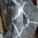 ONASAR 8x10 Area Rugs for Living Room, Fluffy Grey and White Bedroom Rug, Washable Geometric Boho Large Soft Plush Shaggy Fuzzy Floor Carpet for Nursery Kids Classroom Playroom Dorm Home Decor