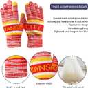 Vintage Classic Skull Cap 3D Embroidery Beanie Cuffed Winter Hat Knit Comes with Warm Gloves Fasion Gifts for Men Women Fans (Kansas City C)