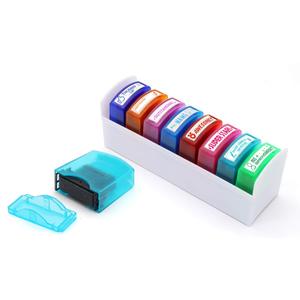 RELIANCER 8PCS Teacher Stamp Set,Colorful SelfInking Motivational Classroom Stamper for Grading,Encouraging Rating Stamp Student,Parent Signature Stamps for Homework,School Homeschool Reward Supplies