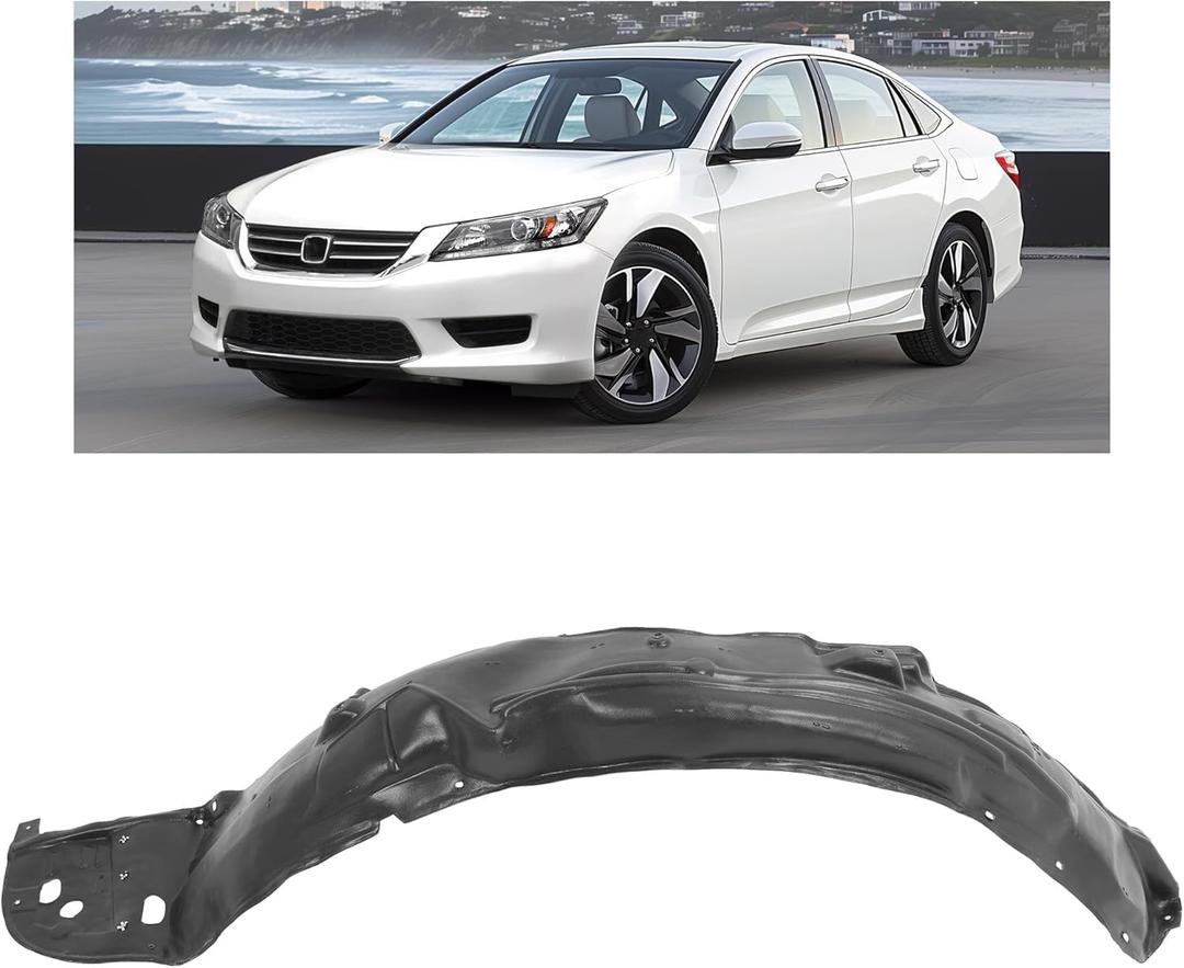 HECASA Front Inner Fender Liner Compatible with 2013-2015 Honda Accord Sedan Replacement for 74150T2AA00 HO1248150, Splash Shield Guard Left Driver Side