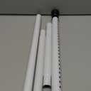 PBHEPJ Sliding Door Security Bar, 18.5-51 inch Adjustable Patio Door Security bar with Rubber Tips, Multi-use Window Security Bars, Sliding Door Stopper, White, 1 Pack