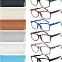 SIGVAN Reading Glasses 6 Packs Blue Light Blocking Eyeglasses Quality Spring Hinge Colorful Computer Readers for Women Men, +1.5