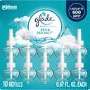 Glade PlugIns Refills Air Freshener, Sky & Sea Salt, Scented and Essential Oils for Home and Bathroom, 0.67 Fl Oz, 10 Count