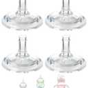 Sippy Straw Nipple for Dr. Brown's Wide-Neck Baby Bottles & Sippy Spout Bottles, Soft 100% Silicone Baby Bottle Sippy Straw Nipple, Variable Flow, 8m+, 4 Count