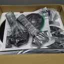 46 Inch Flush Mount Ceiling Fans with Lights and Remote Control, Low Profile Farmhouse Ceiling Fan for Bedroom Living Room and Patio, Black Caged Ceiling Fan for Indoor and Outdoor