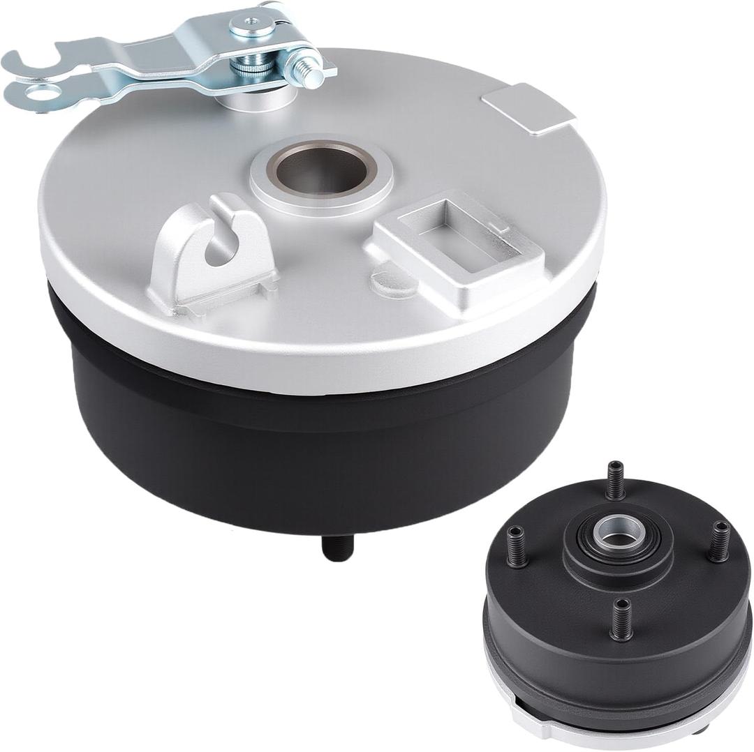 Amavoler Front Drum Brake Wheel Hub with 4 Stud Drum Brake Housing + Shoes 8" Rim Fit for 125cc 150cc 250cc ATV Taoao Quad,New Cheetah Tforce ATA 125E 125F1 125G 135D 135DU 150B 150G Etc. (Left)