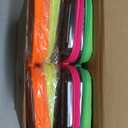 Hoolerry 4 Pcs Hard Clear Zipper Case Makeup Bags Plastic Pencil Pouch Transparent Storage Box Containers for Cosmetics, Snacks, Building Blocks, Puzzles(Fluorescent,7.5 x 3.9 x 2 in)