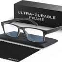 IBOANN Reading Glasses for Men Readers Mens Stylish Blue Light Blocking Computer Eyeglasses (Dark Grey)