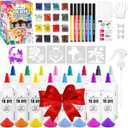 16-Color Tie Dye Kit for Kids & Adults  Includes Fabric Markers, Pre-Filled Dye Bottles, Refills, Stencils, Mini Doll & Nozzle  Non Toxic Permanent Fabric Dye Art Set, Easy DIY Art - Create Fun