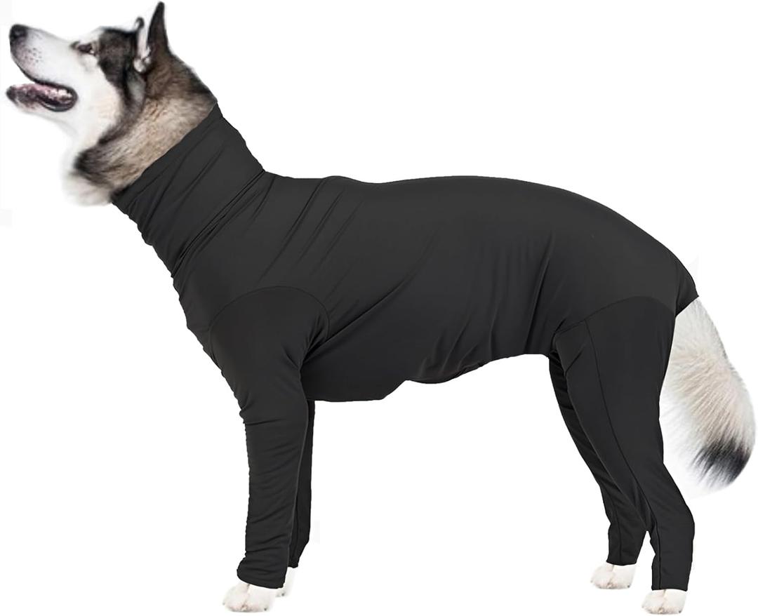 Hamiledyi Dog Onesie Anti-Licking Dog Bodysuit Spay Surgical Recovery Suit for Dogs Pet Cone Alternative After Surgery Full Body Dog Shedding Suit for Female Male Neuter Dogs Claming Pajamas (XXL)