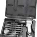 Ingersoll Rand 121-K6 Super Duty Air Hammer Kit, 121/Q Tool Plus 6 PC Chisel Set with Storage Case, Touch Trigger for Max Control, 3000 BPM